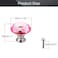 MroMax 2Pcs Crystal Plastic Cabinet Knobs 30mm Diamond Shape Drawer Pulls Handles with Screws Single Hole for Cupboard Wardrobe Bookcase Dresser Door Pink Tone