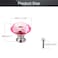 MroMax 2Pcs Crystal Plastic Cabinet Knobs 30mm Diamond Shape Drawer Pulls Handles with Screws Single Hole for Cupboard Wardrobe Bookcase Dresser Door Pink Tone