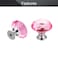 MroMax 2Pcs Crystal Plastic Cabinet Knobs 30mm Diamond Shape Drawer Pulls Handles with Screws Single Hole for Cupboard Wardrobe Bookcase Dresser Door Pink Tone
