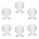 MroMax 6Pcs Tiny Pull Handle Round Acrylic Pull Knob Small Size Transparent 21x17x14cmLxWxH Need Glue to use