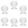 MroMax 6Pcs Tiny Pull Handle Round Acrylic Pull Knob Small Size Transparent 21x17x14cmLxWxH Need Glue to use