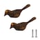 MY MIRONEY 2PCS Bird Shape Knobs Bronze Tone Drawer Knobs Hardware Decorative Bird Knob Zinc Alloy Cupboard Dresser Handles Kitchen Cabinet Knob with Screws