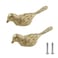 MY MIRONEY 2PCS Bird Shape Knobs Gold Drawer Knobs Hardware Decorative Bird Knob Zinc Alloy Cupboard Dresser Handles Kitchen Cabinet Knob with Screws