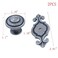 MY MIRONEY 2Pcs Vintage Cabinet Knob with Backplate 118 Diameter Antique Silver Traditional Retro Round Drawer Knobs Zinc Alloy Hardware Cupboard Wardrobe Pull Handles Door Knobs