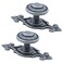 MY MIRONEY 2Pcs Vintage Cabinet Knob with Backplate 118 Diameter Antique Silver Traditional Retro Round Drawer Knobs Zinc Alloy Hardware Cupboard Wardrobe Pull Handles Door Knobs