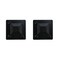MY MIRONEY 6Pcs Black Cabinet Knobs with Backplates 087 Square Black Knobs Hardware Metal Dresser Drawer Handles with Mounting Screws
