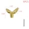 MY MIRONEY 6PCS Gold Butterfly Drawer Knobs Hardware Kitchen Cabinet Knobs Decorative Single Hole Dresser Furniture Handles with Screws