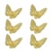 MY MIRONEY 6PCS Gold Butterfly Drawer Knobs Hardware Kitchen Cabinet Knobs Decorative Single Hole Dresser Furniture Handles with Screws
