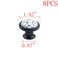 MY MIRONEY 8Pack Black White Ceramics Cabinet Knob 142 Diameter Round Drawer Dresser Handles Black Lines Pattern Decorative Knob Pulls