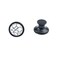 MY MIRONEY 8Pack Black White Ceramics Cabinet Knob 142 Diameter Round Drawer Dresser Handles Black Lines Pattern Decorative Knob Pulls