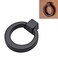 Myxekllo 4Pcs Black Cabinet Ring Pulls Zinc Alloy Matte Black Drawer Handles Single Hole Design for Drawer Kitchen Cabinet Wardrobe Dresser