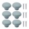 NAKUPENDA 6Pcs Ceramic Cabinet Knobs Round Furniture Knobs Ceramic Kitchen Cabinet Dresser Pulls Handles for Furniture Cupboard Closet Childrens Room Armoires Light Green