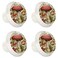 NEWzone 4 Pack Cabinet Knobs Retro Mushroom White Cabinet Pulls Kitchen Cabinet Knobs Round Drawer Knobs for Dresser Drawers Cabinet Hardware Cupboard Wardrobe Pulls Handles