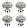 Nicerity Decorative Crystal Knobs Designed Crystal Cabinet Knobs Bling Rhinestone Cabinets Drawers Dressers Pulls Handles for Home Kitchen BathroomWhite 4Pcs