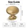 NIZADO Solid Brass Cabinet Knobs 15 Pack Brushed Gold Drawer Knobs Antique Brass Dresser Knobs Warm Gold Kitchen Furniture Hardware Diameter 115