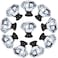 NORTHERN BROTHERS 10 Pack 40mm Crystal Cabinet Knobs Diamond Glass Drawer Knobs with 3 Screw Sizes for Dresser Kitchen Bathroom Black