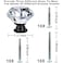 NORTHERN BROTHERS 10 Pack 40mm Crystal Cabinet Knobs Diamond Glass Drawer Knobs with 3 Screw Sizes for Dresser Kitchen Bathroom Black