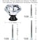 NORTHERN BROTHERS 10 Pack 40mm Crystal Cabinet Knobs Diamond Glass Drawer Knobs with 3 Screw Sizes for Dresser Kitchen Bathroom Black