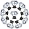 NORTHERN BROTHERS 10 Pack 40mm Crystal Cabinet Knobs Diamond Glass Drawer Knobs with 3 Screw Sizes for Dresser Kitchen Bathroom Black