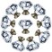 NORTHERN BROTHERS 10 Pack 40mm Crystal Cabinet Knobs Diamond Glass Drawer Knobs with 3 Screw Sizes for Dresser Kitchen Bathroom Bronze