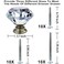 NORTHERN BROTHERS 10 Pack 40mm Crystal Cabinet Knobs Diamond Glass Drawer Knobs with 3 Screw Sizes for Dresser Kitchen Bathroom Bronze