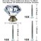 NORTHERN BROTHERS 10 Pack 40mm Crystal Cabinet Knobs Diamond Glass Drawer Knobs with 3 Screw Sizes for Dresser Kitchen Bathroom Bronze
