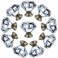 NORTHERN BROTHERS 10 Pack 40mm Crystal Cabinet Knobs Diamond Glass Drawer Knobs with 3 Screw Sizes for Dresser Kitchen Bathroom Bronze