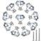 NORTHERN BROTHERS 10 Pack 40mm Crystal Cabinet Knobs Diamond Glass Drawer Knobs with 3 Screw Sizes for Dresser Kitchen Bathroom Silver