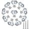 NORTHERN BROTHERS 10 Pack 40mm Crystal Cabinet Knobs Diamond Glass Drawer Knobs with 3 Screw Sizes for Dresser Kitchen Bathroom Silver