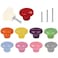 OctinPris 10x Colorful Cute Glossy Ceramic Knobs Door Pull Knob Cabinet Round Ceramic Drawer Cupboard Kitchen Dresser Kids Child Pulls Wardrobe Handles 32mm125