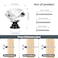 OctinPris 6pcs 30mm Crystal Glass Knobs Diamond Shaped Cabinet Knob with Black Base for Dresser in Bathroom Kitchen Office ect