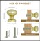 OctinPris 6pcs Small Drawer Knobs Gold Vanity Knob Round Mini Door Knobs for Jewelry Box 047 x 055 Inch