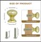 OctinPris 6pcs Small Drawer Knobs Gold Vanity Knob Round Mini Door Knobs for Jewelry Box 047 x 055 Inch