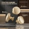 OctinPris Champagne Gold Cabinet Knob 4 Pack Gold Drawer Knobs with Knurled Edge Aluminium Round Dresser Pull Handle 30mm for Kitchen Bathroom Closet Door Furniture Hardware