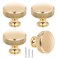 OctinPris Champagne Gold Cabinet Knob 4 Pack Gold Drawer Knobs with Knurled Edge Aluminium Round Dresser Pull Handle 30mm for Kitchen Bathroom Closet Door Furniture Hardware