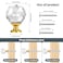 OctinPris Crystal Cabinet Knobs 6 Pack Crystal Dresser Knob Clear BallShape Diamond Glass Drawer Pulls 30mm with Gold Base for Kitchen Bathroom Cupboard Closet Door