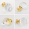 OctinPris Crystal Cabinet Knobs 6 Pack Crystal Dresser Knob Clear BallShape Diamond Glass Drawer Pulls 30mm with Gold Base for Kitchen Bathroom Cupboard Closet Door