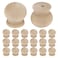 Oedema 20PCS Mini Furniture Knobs Wooden Cabinet Pull Knobs Unfinished Drawer Bookcase Pull Handle Knobs 0707 with Screws