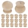 Oedema 20PCS Mini Furniture Knobs Wooden Cabinet Pull Knobs Unfinished Drawer Bookcase Pull Handle Knobs 0707 with Screws