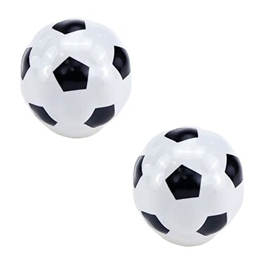 Pastlla 2pcs Soccer Ball Cabinet Knobs Cartoon Ceramic Knobs Drawer Knobs Home Decor Knob for Dresser Cupboard Wardrobe 35mm138in