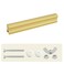 Peaha 6 Pack Adjustable Drawer Pulls Matte Gold Cabinet Handles 1in to 4in Hole Centers