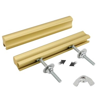 Peaha 6 Pack Adjustable Drawer Pulls Matte Gold Cabinet Handles 1in to 4in Hole Centers