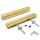 Peaha 6 Pack Adjustable Drawer Pulls Matte Gold Cabinet Handles 1in to 4in Hole Centers