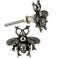 Perilla Home Set of 6 Bee Knobs Decorative Knobs for Home Kitchen Cabinet Cupboard Glass Door Dresser Wardrobe and Drawer Pulls Chrome