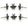 Perilla Home Set of 6 Bee Knobs Decorative Knobs for Home Kitchen Cabinet Cupboard Glass Door Dresser Wardrobe and Drawer Pulls Chrome