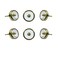 Perilla Home Set of 6 Crystal Knobs Decorative Varna Knobs for Home Kitchen Cabinet Hardware Cupboard Glass Door Dresser Wardrobe and Drawer Pulls Clear