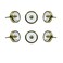 Perilla Home Set of 6 Crystal Knobs Decorative Varna Knobs for Home Kitchen Cabinet Hardware Cupboard Glass Door Dresser Wardrobe and Drawer Pulls Clear