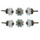 Perilla Home Set of 6 Crystal Knobs for Cabinet Drawers Decorative Melon Glass Knobs for Home Kitchen Cabinet Hardware Cupboard Glass Door Dresser Wardrobe and Drawer Pulls Small Sky Blue