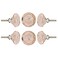 Perilla Home Set of 6 Knobs Decorative Pink Crystal Knobs Premium Glass Knobs for Cabinet Drawers Dresser Home Decore Kitchen Hardware Cupboard Glass Door Wardrobe and Drawer Pulls Handles