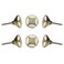 Perilla Home Sirius Beige Round Pack of 6 Brass Metal Interior Exterior Passage Kitchen Cabinets Knobs Multi Design Antique Drawer Knobs Handmade for Closet Hallway Doors Bedrooms Bathroom